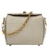 Box Shoulder 16 Croc Embossed Bag, &pound;160, Handbags, Beige/White, Leather, Front view